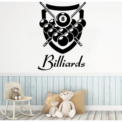 Personalized Billiards Wall Art Decal Decoration Fashion Sticker For Kids Rooms Wall Decal Home Decor adesivo de parede