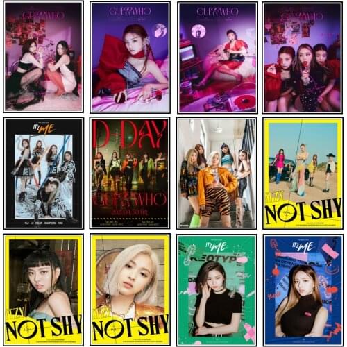 Kpop Korean Girls Singers Itzy Poster Glossy Paper Prints Clear Image Vivid Color Poster Home Decoration