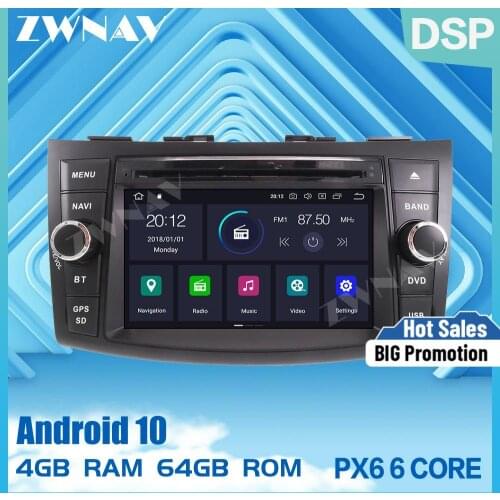 PX6 DSP IPS Screen 4+64G Android 10.0 Car GPS Navi Radio Audio stereo For SUZUKI SWIFT 2011-2016 DVD multimedia Player head unit