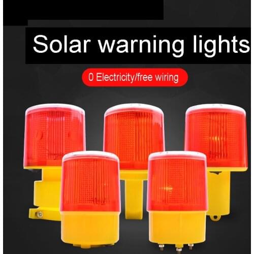 LED Solar Warning Lights Flashing Lights Night Warning Lights Construction Lights Barrier Lights Fence Flashing Lights