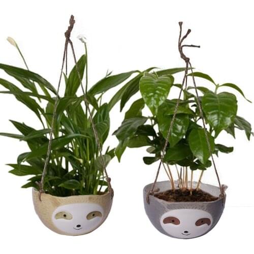 Creative Hanging Ceramic Flower Pots Home Garden Decoration Green Plants Holder Desktop Decoration Artware Succulent Flowerpot