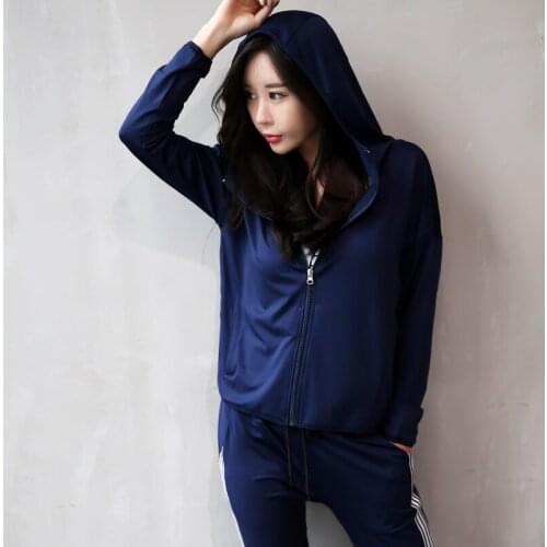 Spring Women Hooded Jacket Quickly Dry Zip Up long sleeve Coat female Running Jogger Fitness Gym Workout Casual Sport Jacket