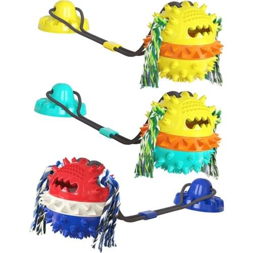 Pet Dog Chew Toy for Aggressive Chewers Dog Chew Suction Cup Tug of War Toys Dog Puppy Aggressive Chewers Rope Puzzle Toy