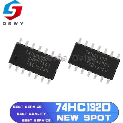 10PCS 74HC132D SOP14 74HC132 SOP SN74HC132DR SN74HC132 74HC132D SOP-14 SMD New and Original IC