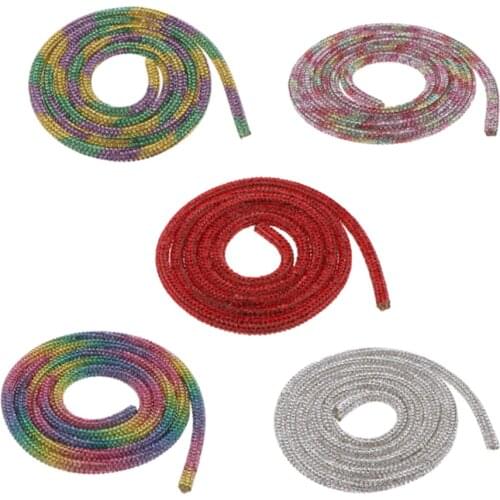 40cm Crystal Trim Tube Cord for Belt Dress Bracelet Bangle Decoration