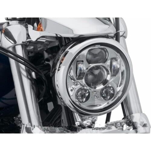 5-3/4" 5.75" LED Projection Moto Headlight For Harley Sporster XL 1200 883 Iron Dyna Glide Fat Bob Street Bob