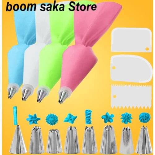 8Pcs/11Pcs/Set DIY Cake Decorating Tips Set Cakes Decoration Pastry Nozzle Set Multi Purpose With Cream Pastry Bag Kitchen Tool