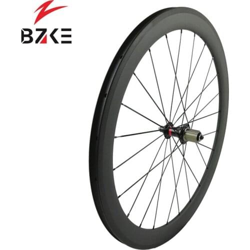 BZKE 700c carbon wheels road racing bicycle wheelset Novatec hub 50mm carbon road wheels 700C road bicycle wheels 3K UD finish