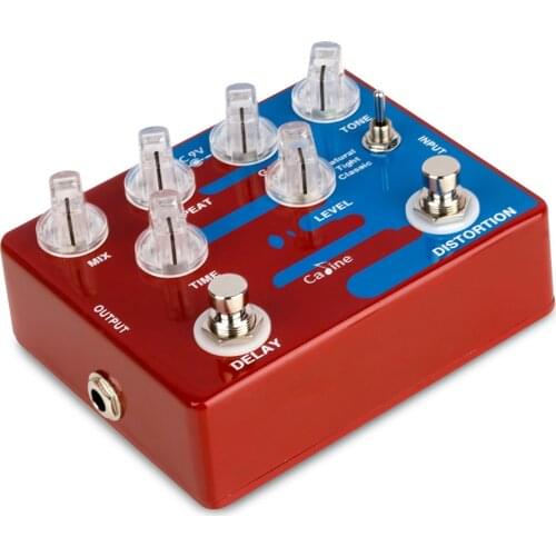 Caline CP-68 Distortion Delay Guitar Effect Pedal Delay Classic Mode Multiple Delay Unit Sound Mixer Fuzz Pedal Wah Wah