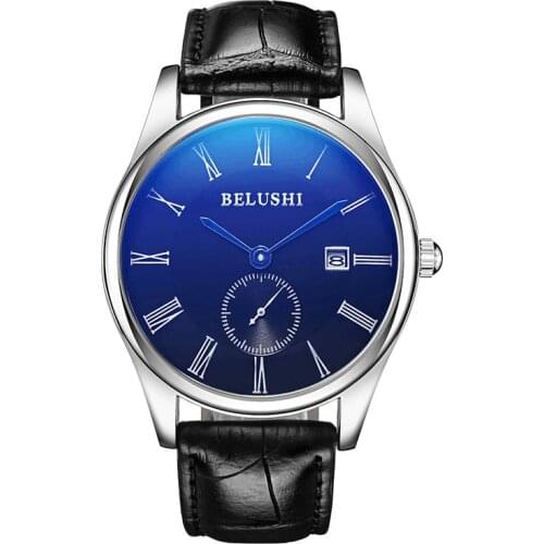 Hot Leather Belt Mens Business Casual Watch Quartz Mens Watch Waterproof Calendar Watch Luxury Watch Men Pretty Watch