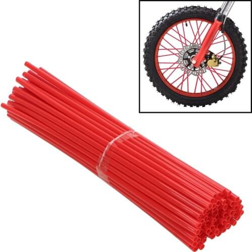 LEEPEE Wheel Rim Spokes Skins for Honda Kawas Motorbike Bicycle Accessories Motorcycle Bike 72pcs Off Road Shrouds Covers