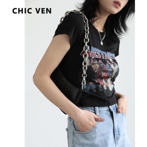 Женские футболки с надписями CHIC VEN China At AliExpress