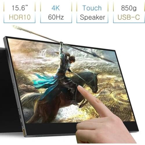 Narrow Frame 15.6" 4K Touch HDR10 Gaming Monitor For PS4 Switch XBOX NS Portable Touch Monitor Phone Laptop Computer Monitor PC