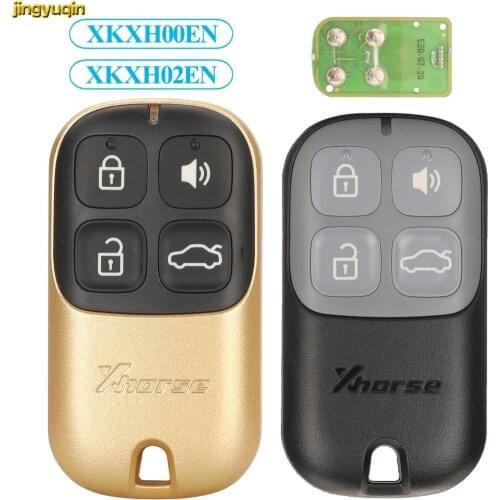 Jingyuqin 5pcs XKXH00EN/XKXH02EN VVDI2 Mini Key Tool For VVDI Xhorse Wire Remote Car Key Control Universal 4 Button Black/Golden