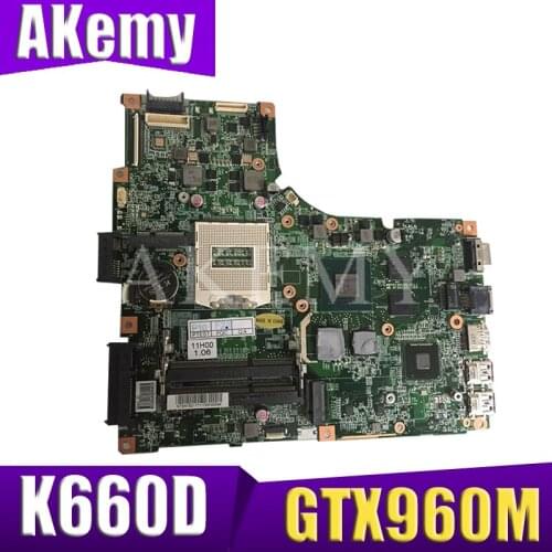 4GB NTSN1521 REV1.1 Laptop Motherboard FOR Hasee T6 K660D Notebook PC mainboard with N16P-GX-A2 GTX 960M video card