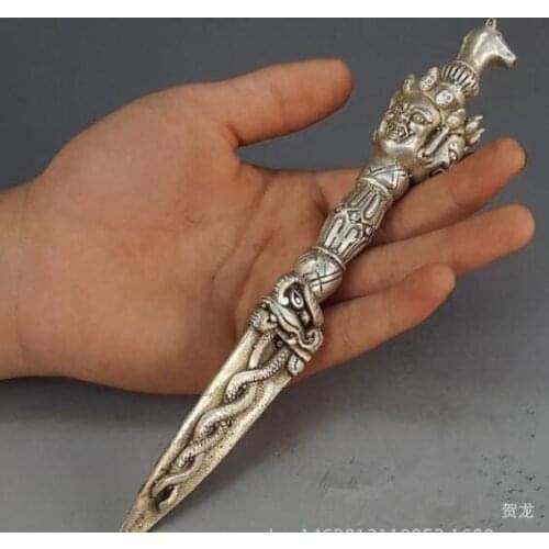 Copper silver plated brass JiangMo Chu ritual ornaments Hayagriva Epicor Vajra antique collection