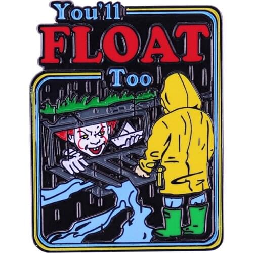 LT163 Horror Movie Metal Enamel Pins and Brooches for Woman Fashion Lapel Pin Backpack Bags Badge Gifts