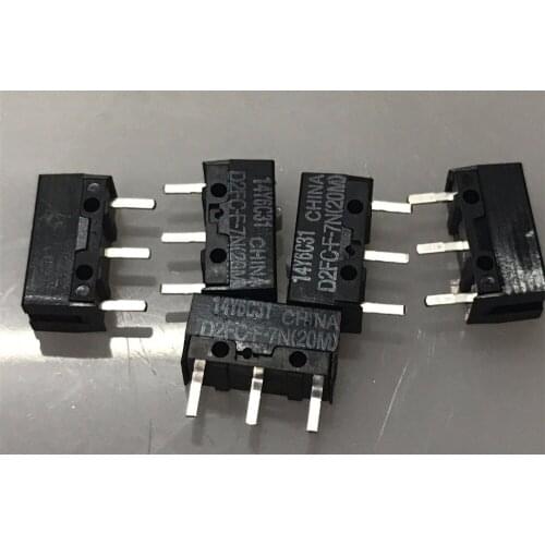5pcs OMRON mouse microswitch D2FC-F-7N(20M) 3 pin Logitech RAZER Apple