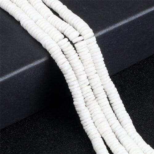 Natural Freshwater Shell 5×6mm White Disc Handmade DIY Jewelry Mother Of Pearl Loose Beads For Making Bracelets Craft Necklace