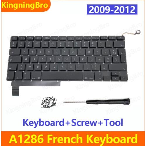 New Laptop A1286 Keyboard For MacBook Pro 15" A1286 French Keyboard AZERTY 2009 2010 2011 2012 Years