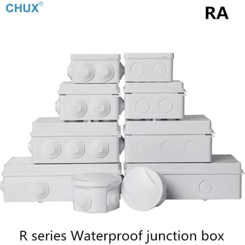 Wholesale ABS Plastic Waterproof Junction Box DIY Outdoor Electrical Connection box RA Series IP65 Cable Branch box