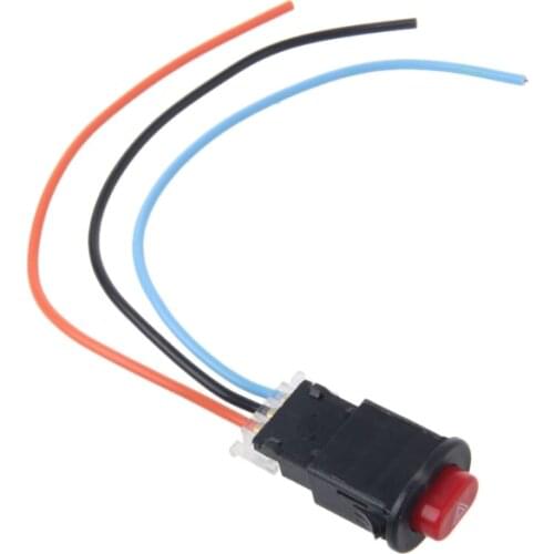 Drop#Wholesale Motorcycle Hazard Light Switch Double Warning Flasher Emergency Signal w/3 Wires Lock Dropshipping
