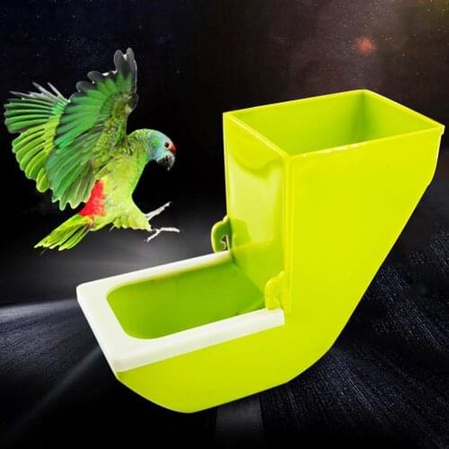 Bird Parrot Feeder Serving Tray Hanging Cage Outdoor Holder Dispenser Large-capacity Anti-leakage Easy-to-install Food Feeder