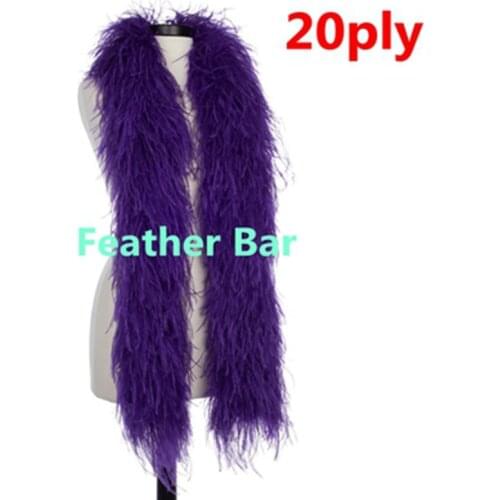 10meters Purple color fluffy curly Ostrich Feather boa fringes strips 2 meter per pc for wedding party decorations
