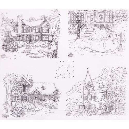 Christmas Transparent Clear Greetin Stamps/Seal for DIY music Scrapbooking/photo Album Decorative Card Making Clear Stamp Sheets