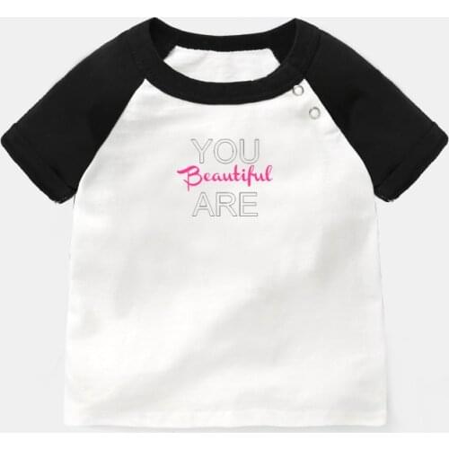 You Are Beautiful Be the Good The Good Life Festival Newborn Baby T-shirts Toddler Graphic Raglan Color Short Sleeve Tee Tops