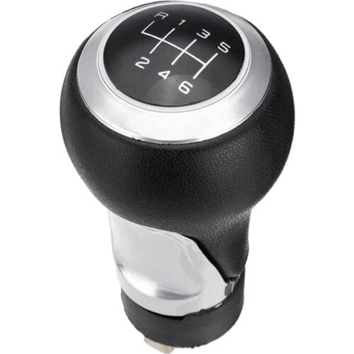 6 Speed PU Leather Car Gear Knob Shift For- A3 A4 B6 B7 A6 S4 B8 A5 8T Q5 8R Skoda Seat