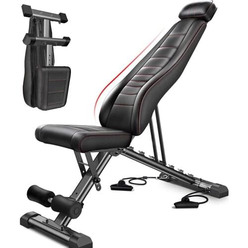 8 Angles Adjustable Weight Benches for Full Body Workout, Multifunctional Foldable Flat/Incline/Decline Bench Press Supine Board