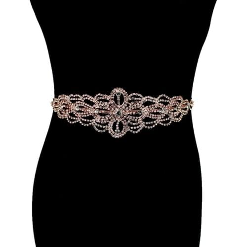 Wedding Belt With Luxury Crystal Total Handmade Bridal Ribbon Belt Vintage Silver Rhinestones Bridal Belt Sash For Wedding Dress