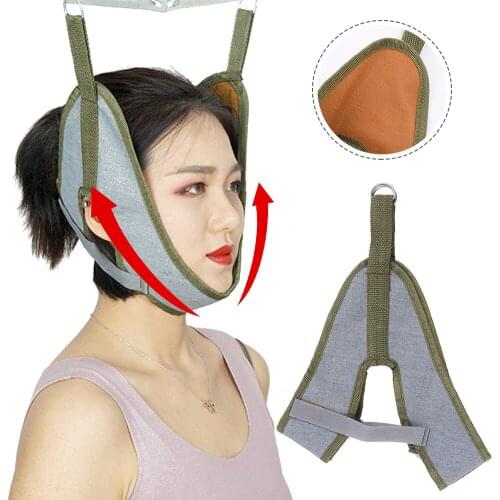 Neck Traction Cushion Cervical Traction Belt Breathable Sling Tractor Neck Stretch Fixing Straps for Adult Children