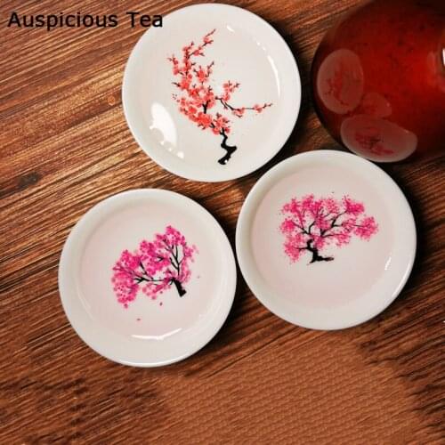 Magic Sakura Cup Japanese Cold Temperature Color Changing Tea Cup Flower display Teacup Ceramic Kung fu Single Cup