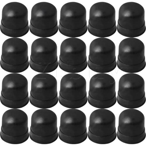Yibuy 20PCS Black Plastic Trombone Slide Tips Trombone Repair Parts Accessories