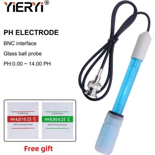 Yieryi Hot PH Electrode Probe BNC Connector For Aquarium PH Controller Meter Sensor Gib With Calibration Liquid