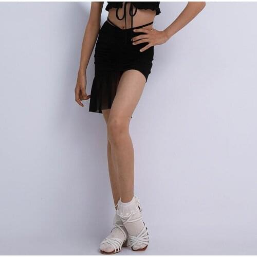 Latin Dance Skirt For Girls New Summer Professional Latin Competition Clothes Rumba Practice Clothing Samba Tango Outfit DWY5482