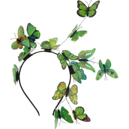 Women Girls Bridal Butterflies Hair Band Headdress Wedding Party Ornament