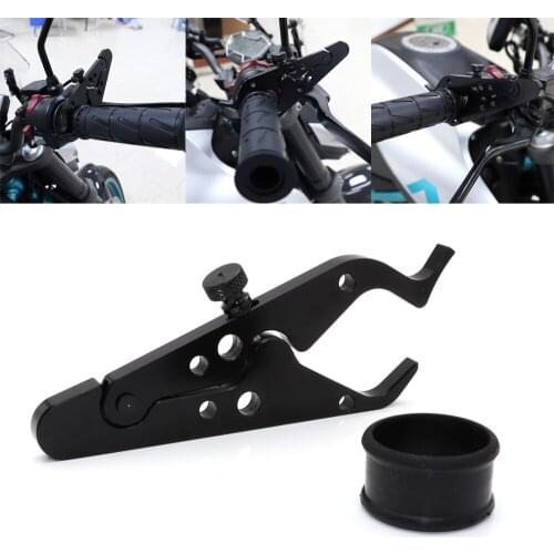 1PCS Aluminum Motorcycle Accessories With Rubber Ring Handlebar Motorcycle Throttle Lock Universal Cruise Control Clamp