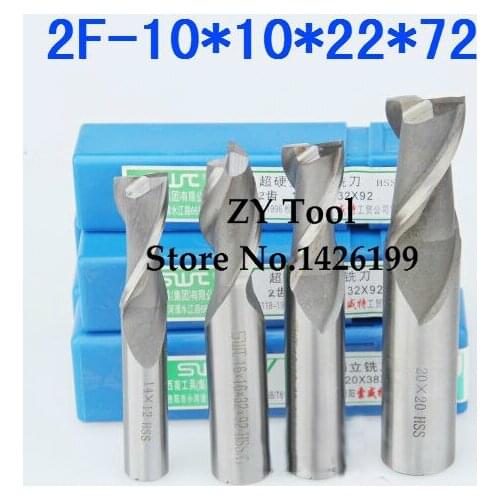 10pcs/set 10MM 2 Flute HSS & Aluminium endmill milling cutter CNC Bit Milling Machine tools Cutting tools.Lathe Tool,router bit