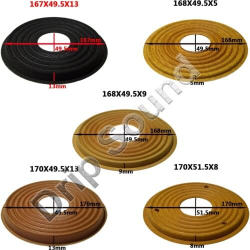 2pcs 167x49.5/168x49.5/170x49.5/170x51.5mm Elastic Wave Loudspeaker Subwoofer Woofer Bass Speaker Repair Spider Damper