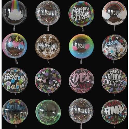 2pcs 22inch Transparent Bobo Bubble Ballons Christmas Wedding Birthday Theme Party Decoration Clear Helium Balloons Air Globos