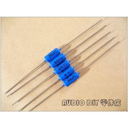 20pcs/100pcs KP464 Series 560pF 630V 630V560pF 2% Axial Tin Film Capacitor 561 630V561