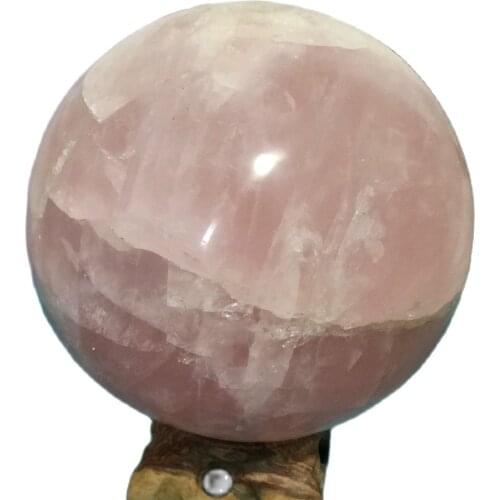 4.8kgs Large Natural Crystal Rose Quartz Sphere Energy Ball Reiki Stone Room Home Office Aquarium Decoration Accessories Gems