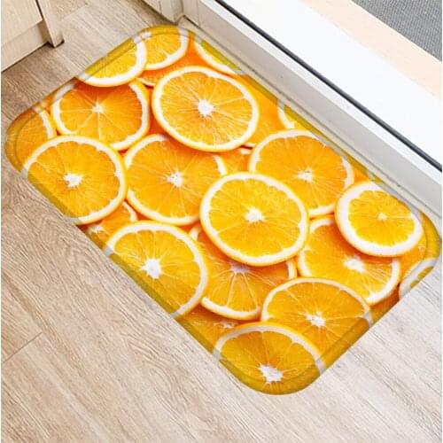 40x60cm Cute Diy Print Floor Mat Bathroom Ground Mat Slip Door Bath Pad Rug Living Room Carpet Fruit Home Decor