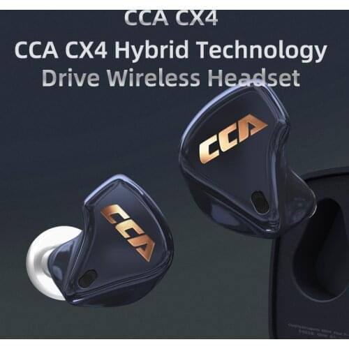 CCA CX4 1BA+1DD Bluetooth 5.0 True Wireless Earphone TWS Bass Earbuds Noise Cancelling Touch Control Headset For CX10 CC1 Z1 S1