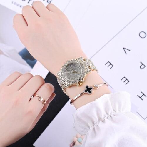 2021 New Sell well Womens Watche Fashion Rhinestone Watches Simplicity Stainless steel Luxury Lady Gift Watch Free shipping