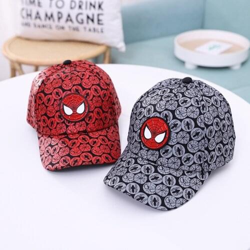 Disney Marvel Spiderman Kids Cap Spiderman Avengers printing Hat Boys Girls Baby Children Caps Adjustable