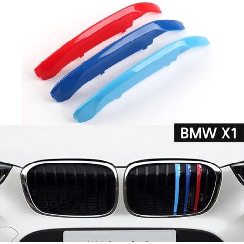 For BMW X1 X2 E84 F48 F49 F39 ABS Tricolor Front Center Grille Insert Trim Car Decor Stickers Car Accessories Wholesale